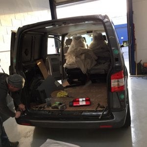 Vw t4 shop tailgate conversion