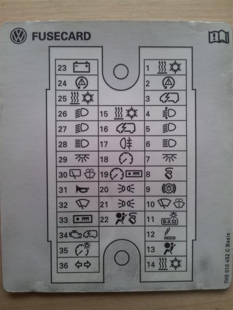 Fuse box diagram?? - Page 5 - VW T4 Forum - VW T5 Forum